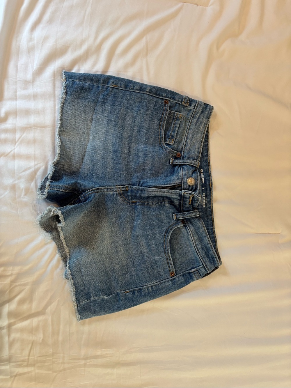 Old Navy Light Blue Distressed Denim Cutoff Shorts